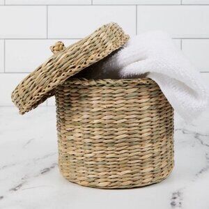 Qalara Lidded Woven Keepsake Canister